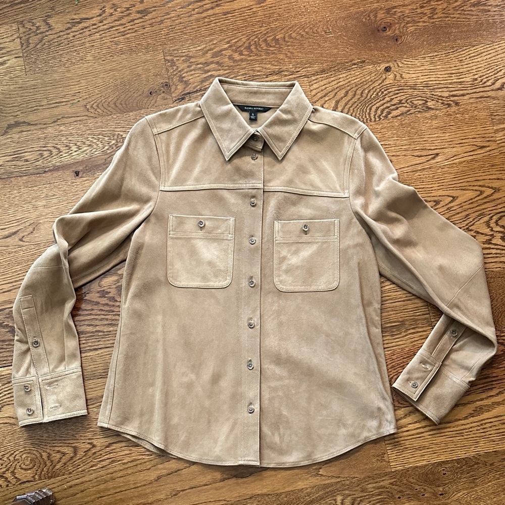 Banana Republic Suede button down shirt